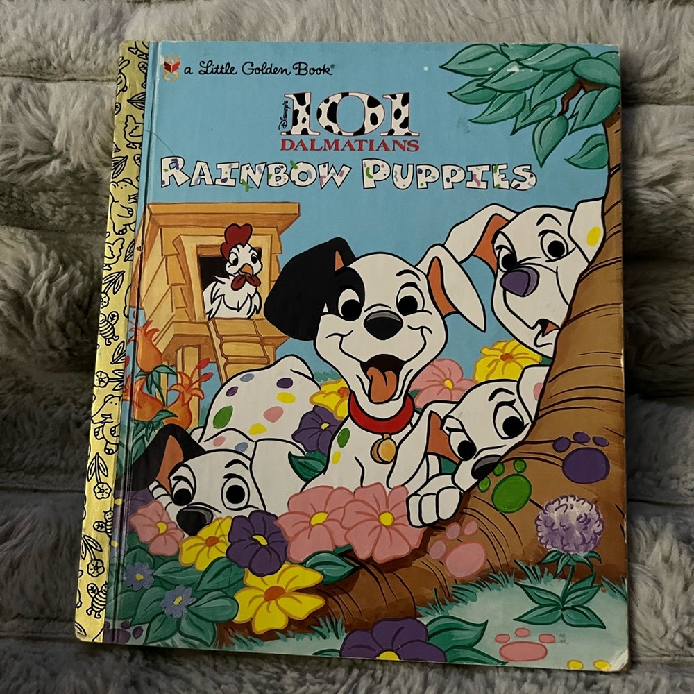 💙 Disney’s 101 Dalmations Rainbow Puppies A Little Golden Book